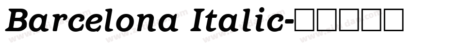 Barcelona Italic字体转换